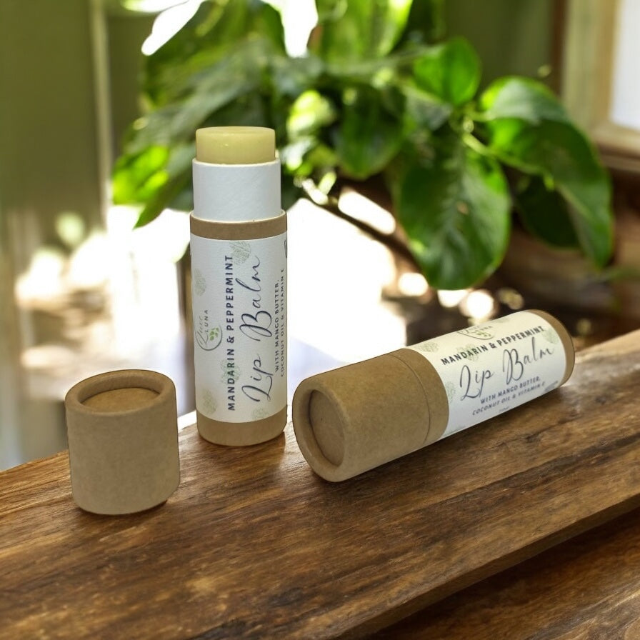 Natural Lip Balm in Sustainable Cardboard Tube - Fragrance Free