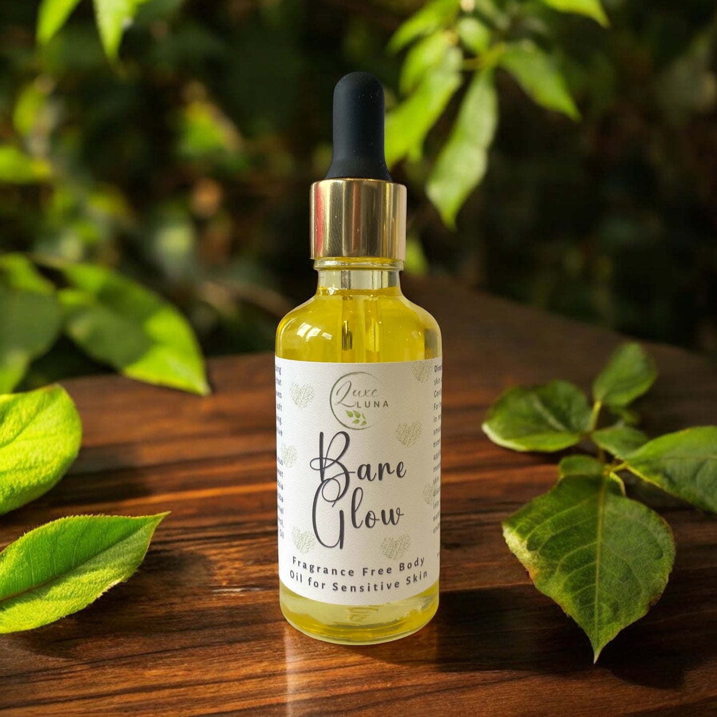 ‘Bare Glow’ Natural Body Oil - Fragrance Free for Sensitive Skin