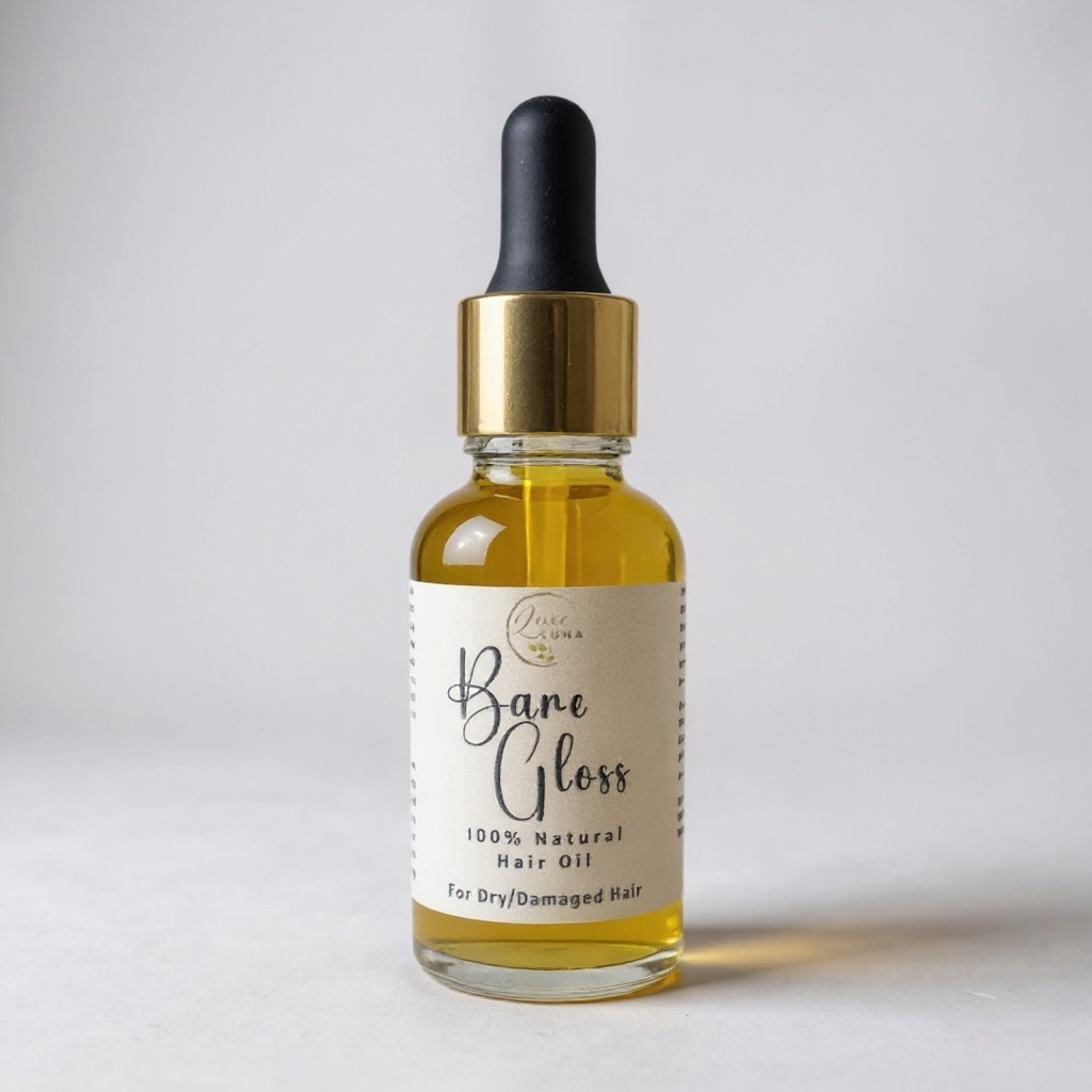 Fragrance Free Natural Hair Oil - Hydration for Sensitive Scalp - ‘Bare Gloss’