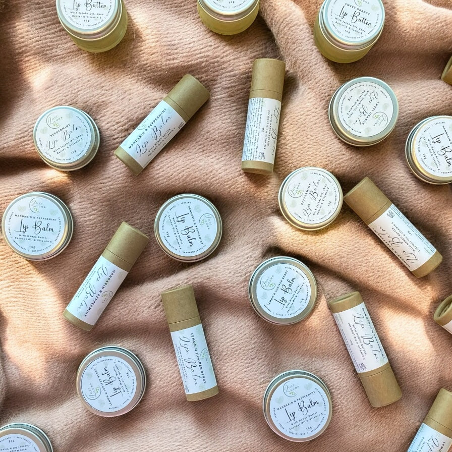 Natural Lip Balm in Sustainable Cardboard Tube - Fragrance Free