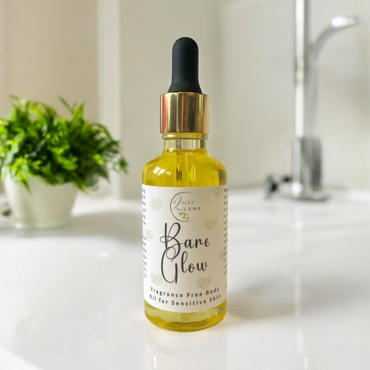 ‘Bare Glow’ Natural Body Oil - Fragrance Free for Sensitive Skin