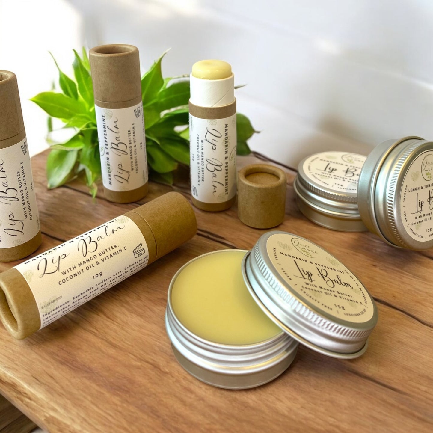 Natural Lip Balm in Sustainable Cardboard Tube - Fragrance Free