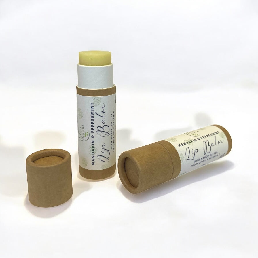 Natural Lip Balm in Sustainable Cardboard Tube - Fragrance Free