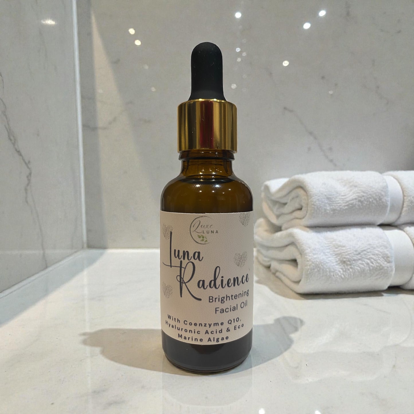 Luna Radiance - Brightening Facial Oil with Coenzyme Q10, Hyaluronic Acid & Eco Marine Algae