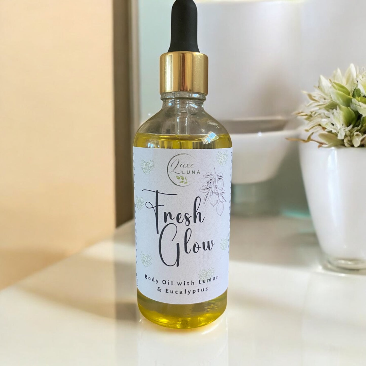‘Fresh Glow’ Natural Body Oil - with Lemon & Eucalyptus