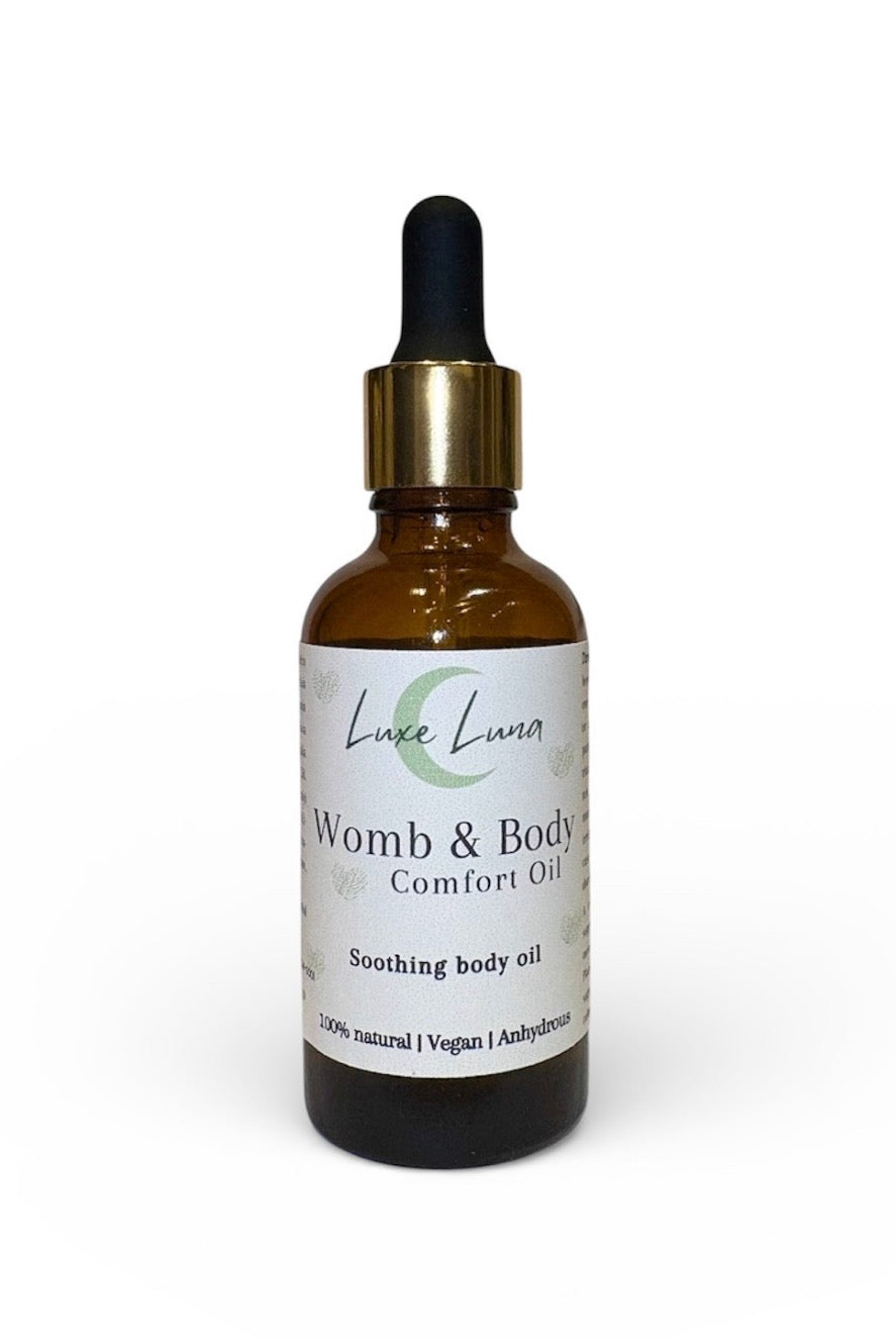 Womb & Body Comfort Oil with Clary Sage, Lavender & Chamomile