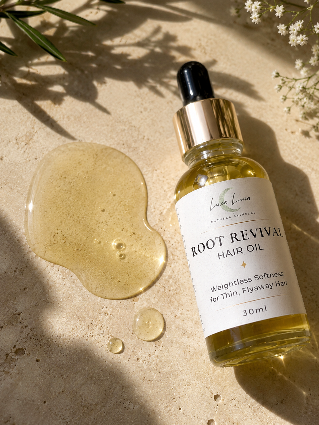 Natural, Lightweight Hair Oil for Thin Fine & Flyaway Hair | Root Revival
