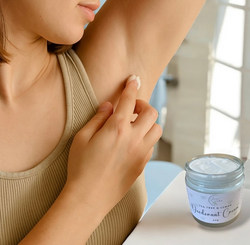 Lemon & Tea Tree Natural Deodorant Cream - Aluminium & Plastic Free