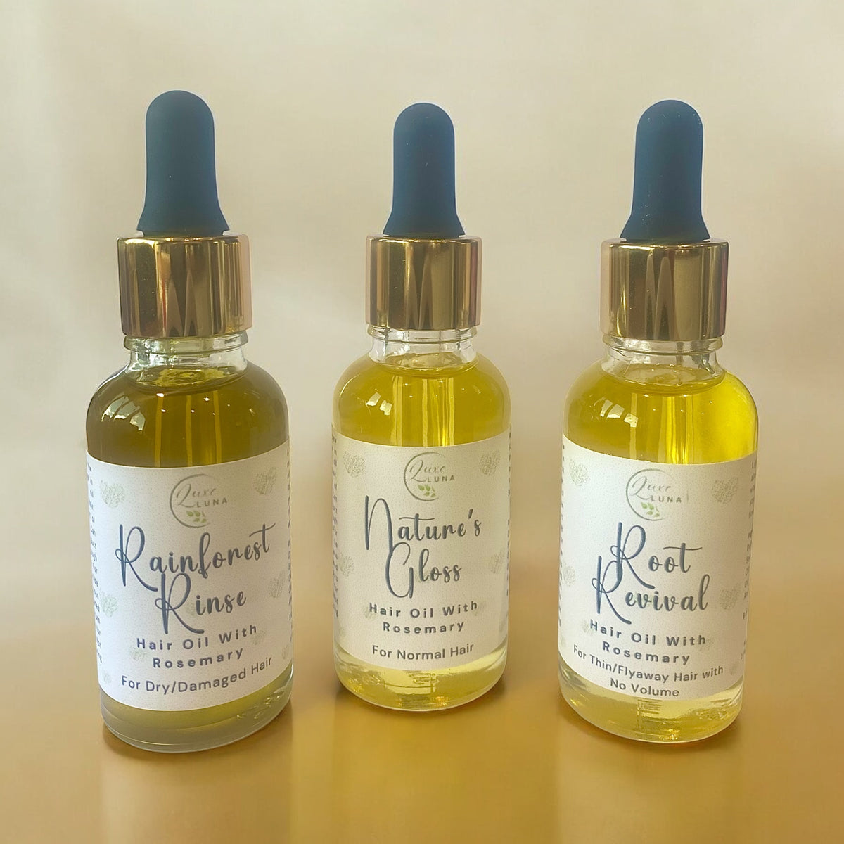 Natural Hair Oil with rosemary Oil for Normal Hair - "Nature's Gloss"