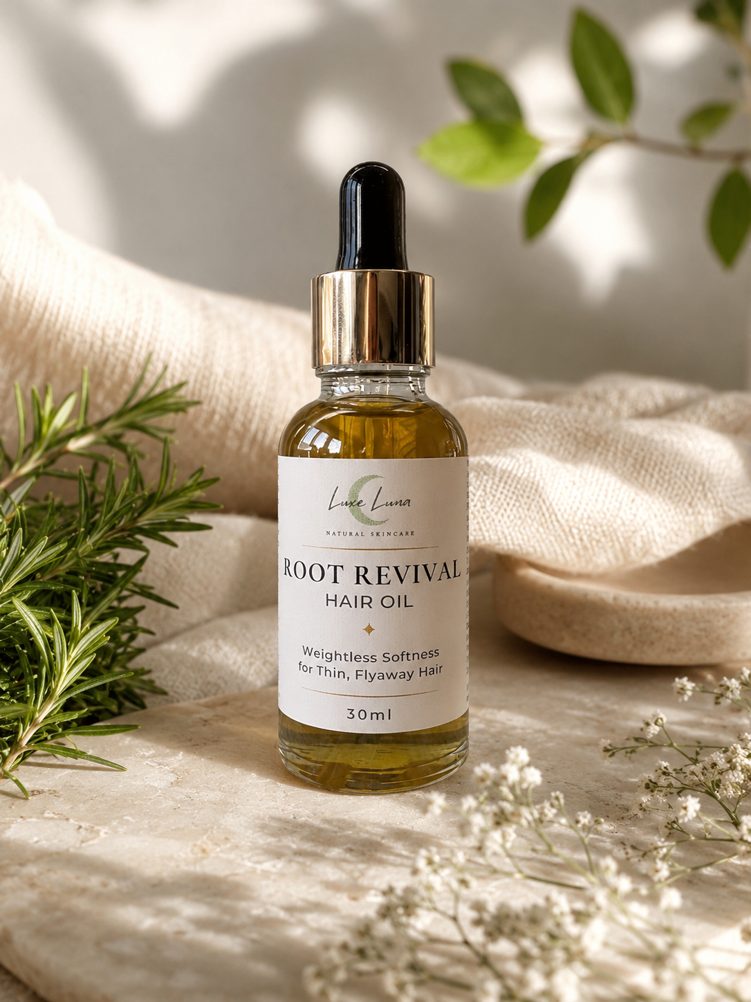 Natural, Lightweight Hair Oil for Thin Fine & Flyaway Hair | Root Revival