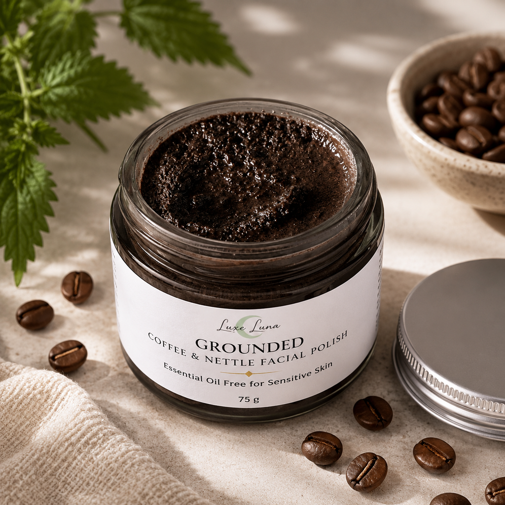 Coffee & Nettle Facial Polish / Scrub for Sensitive Skin | Fragrance Free