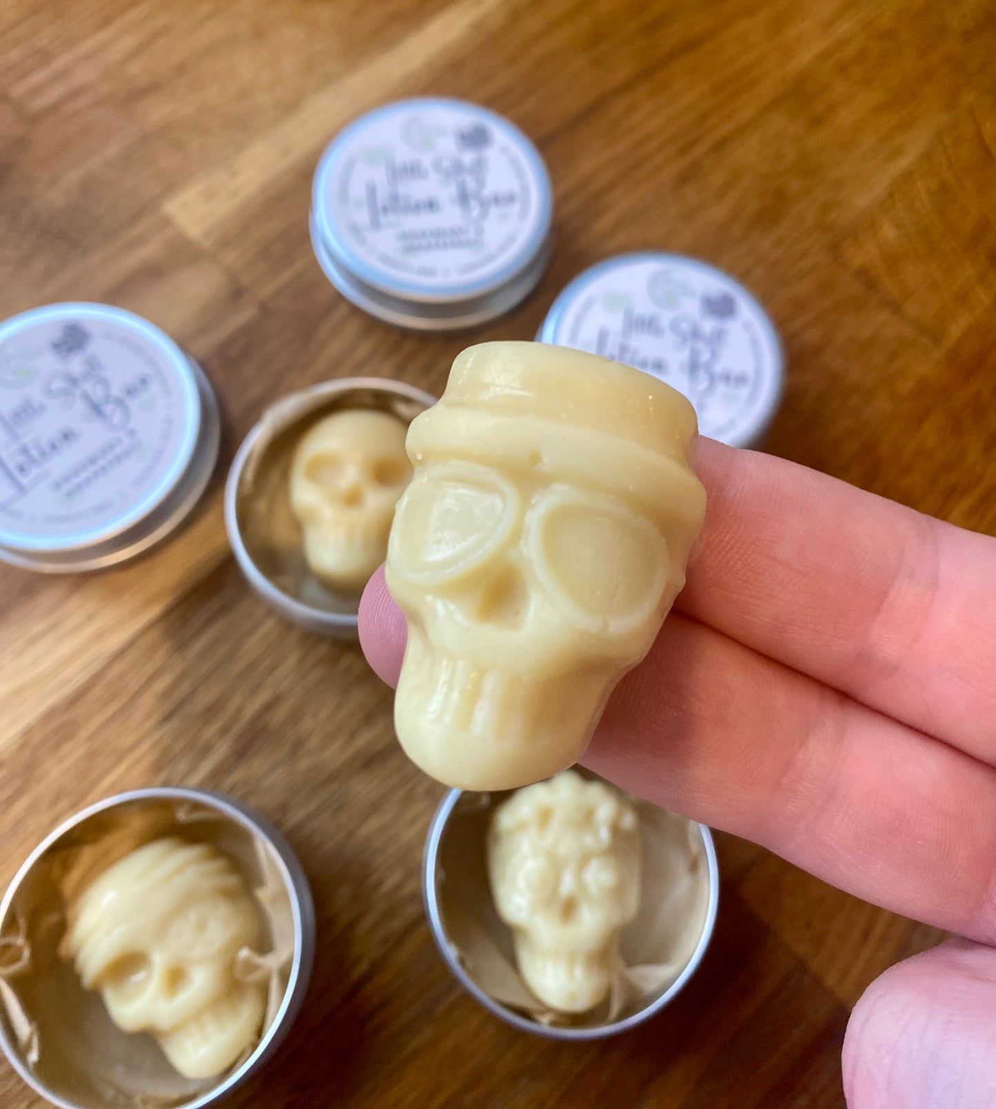 WHOLESALE Mango Butter & Calendula Mini Skull Lotion Bars (for little dry bits)