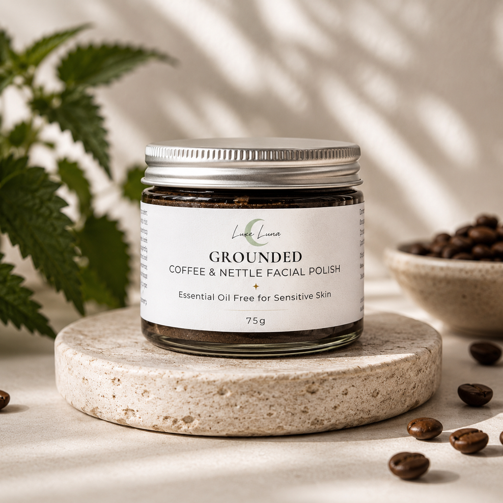 Coffee & Nettle Facial Polish / Scrub for Sensitive Skin | Fragrance Free