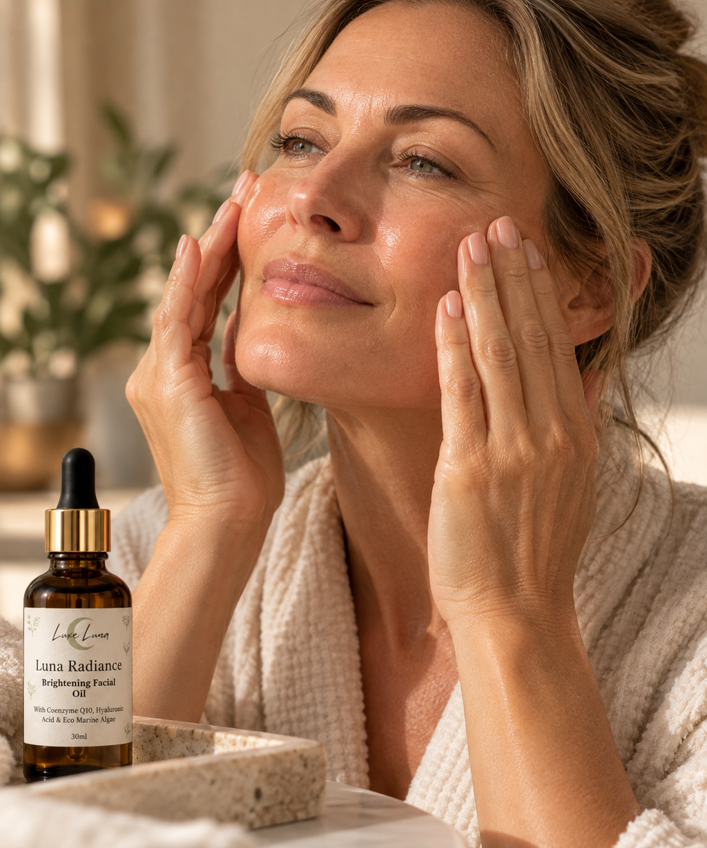 Brightening Facial Oil for Glowing Skin | Vegan Botanical Face Oil | Luna Radiance