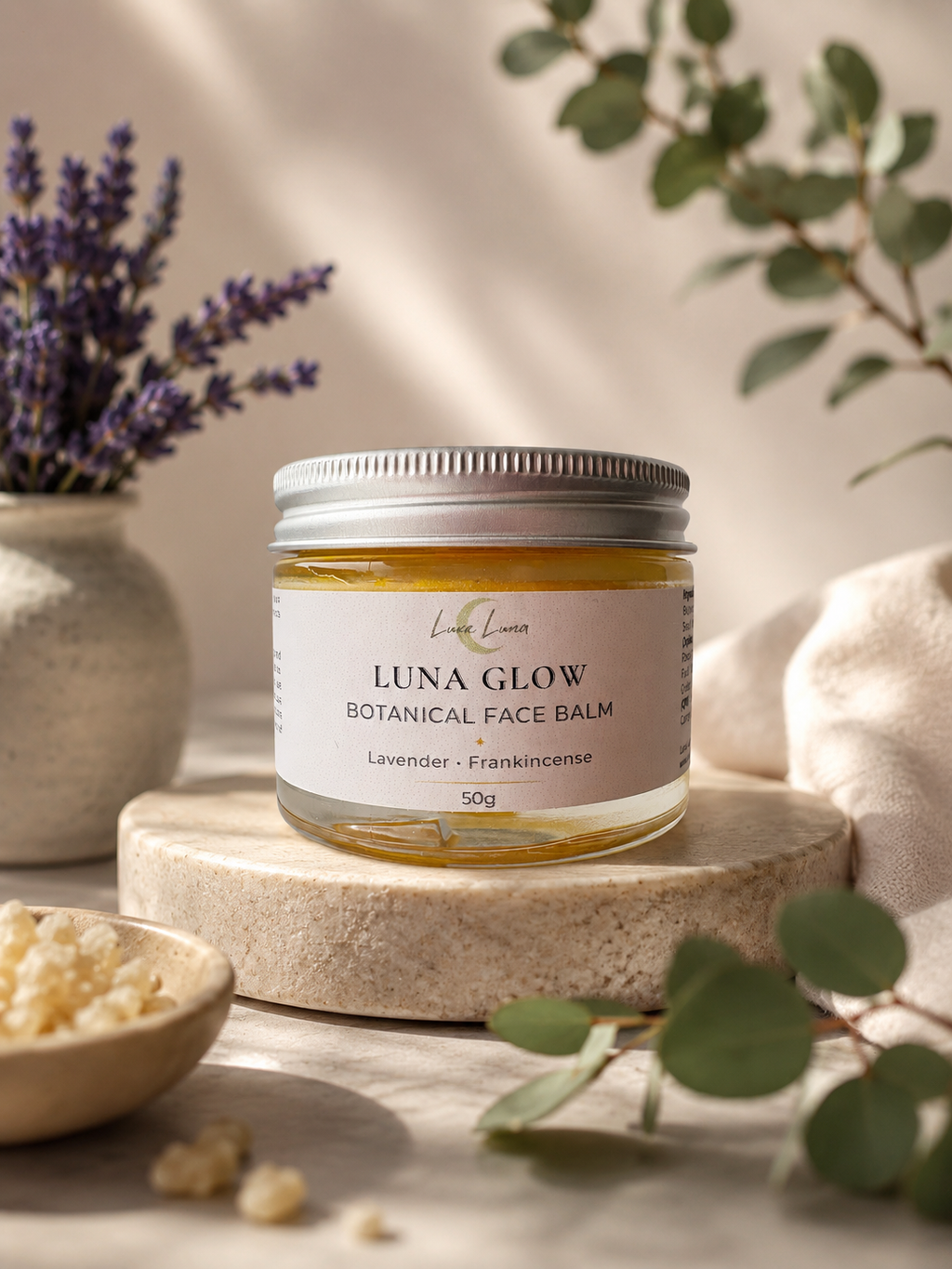 Luna Glow Botanical Face Balm | Natural Face Balm for Dry & Sensitive Skin