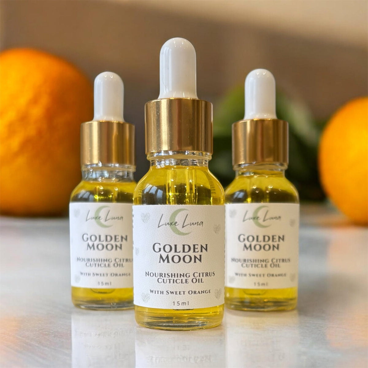 Golden Moon Calming Cuticle Oil with Sweet Orange Essential Oil 15ml