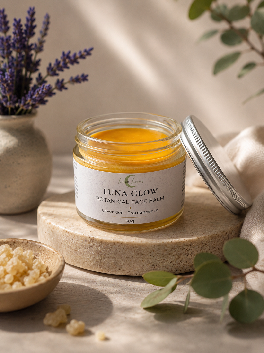 Luna Glow Botanical Face Balm | Natural Face Balm for Dry & Sensitive Skin
