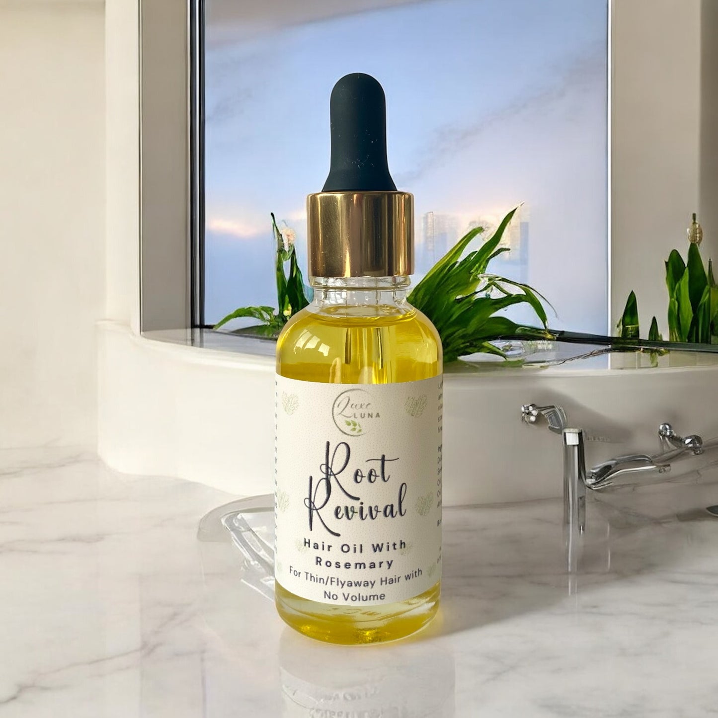 Root Revival - Natural Hair Oil with Rosemary Oil for Thin/Flyaway Hair with no Volume