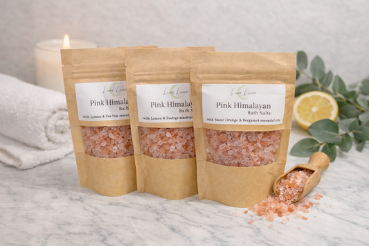 Gift Set of 3 Luxury Pink Himalayan Bath Salts - 100g Bags