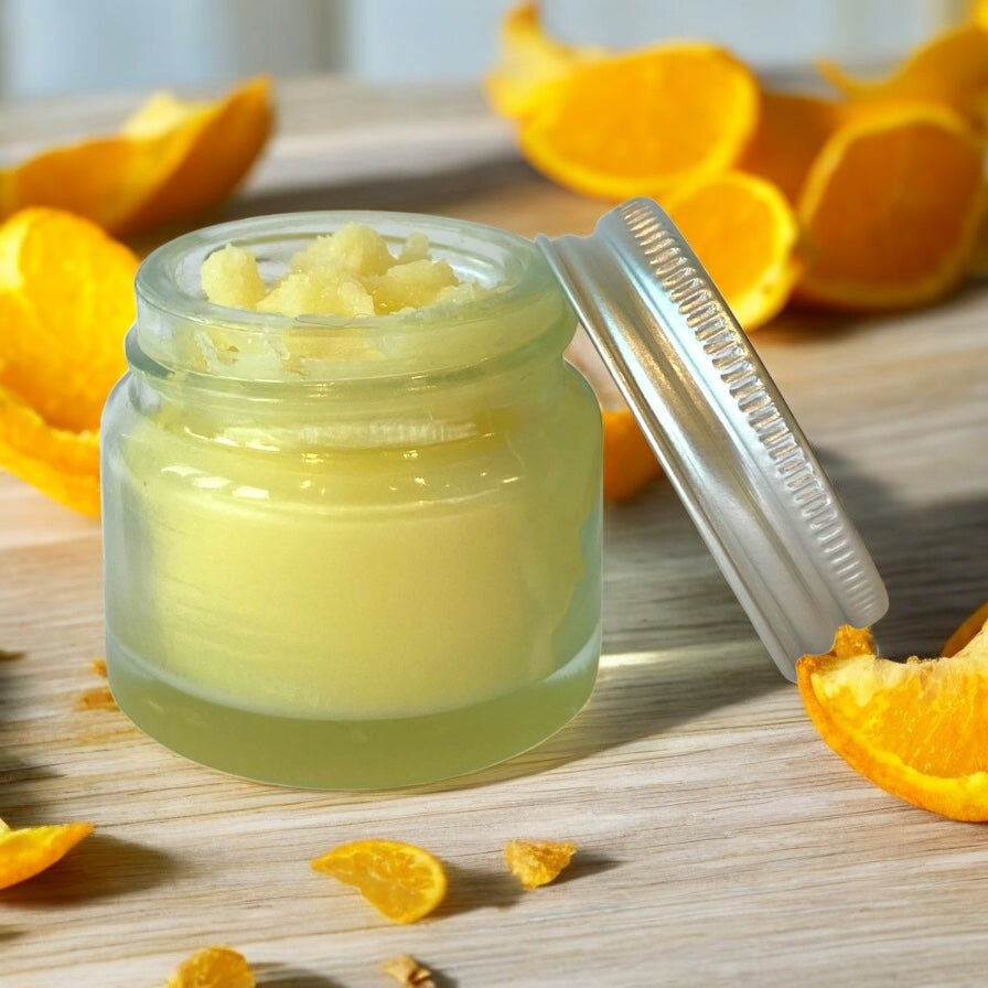 Softening Natural Lip Butter - 20g Glass Jar - Sweet Orange