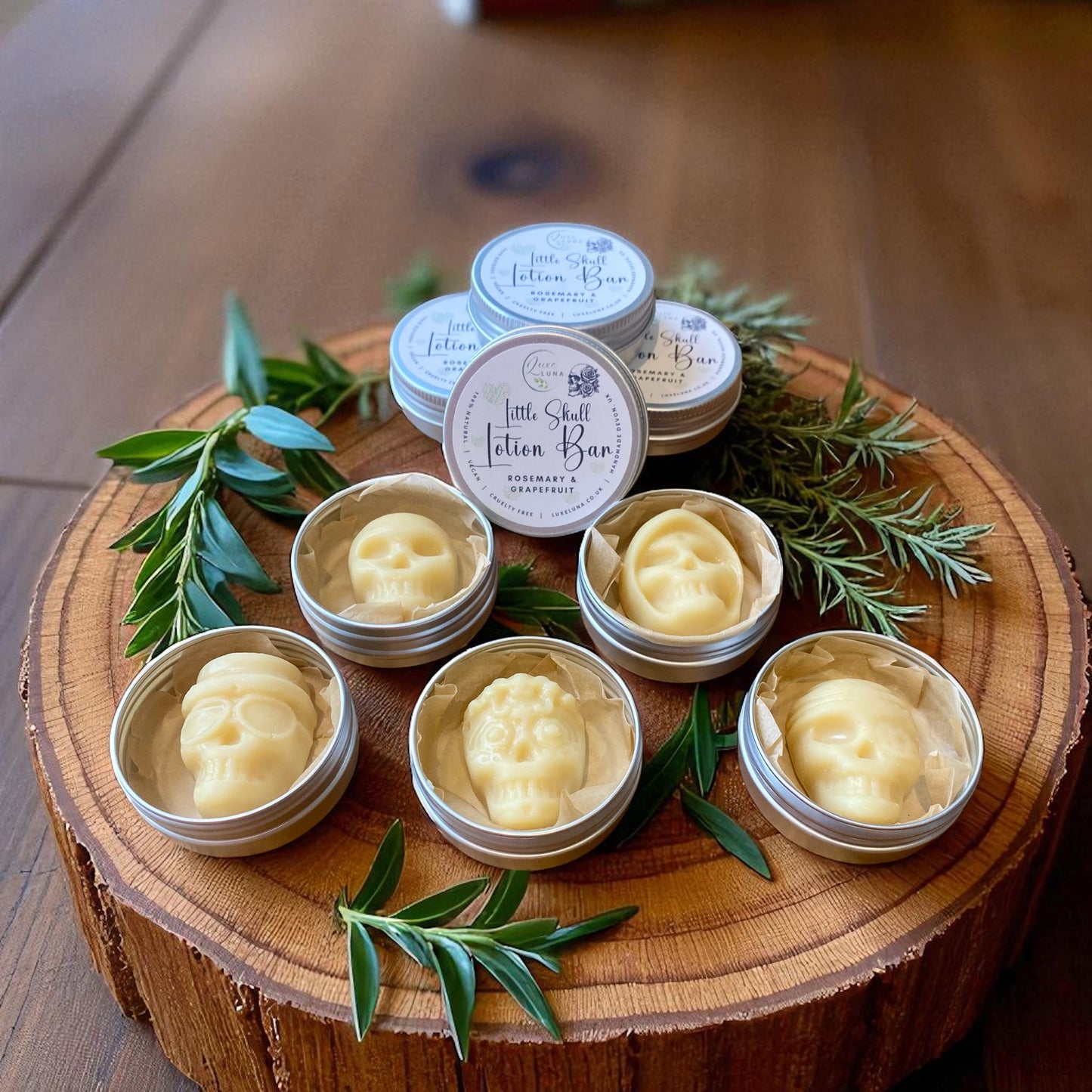 WHOLESALE Mango Butter & Calendula Mini Skull Lotion Bars (for little dry bits)