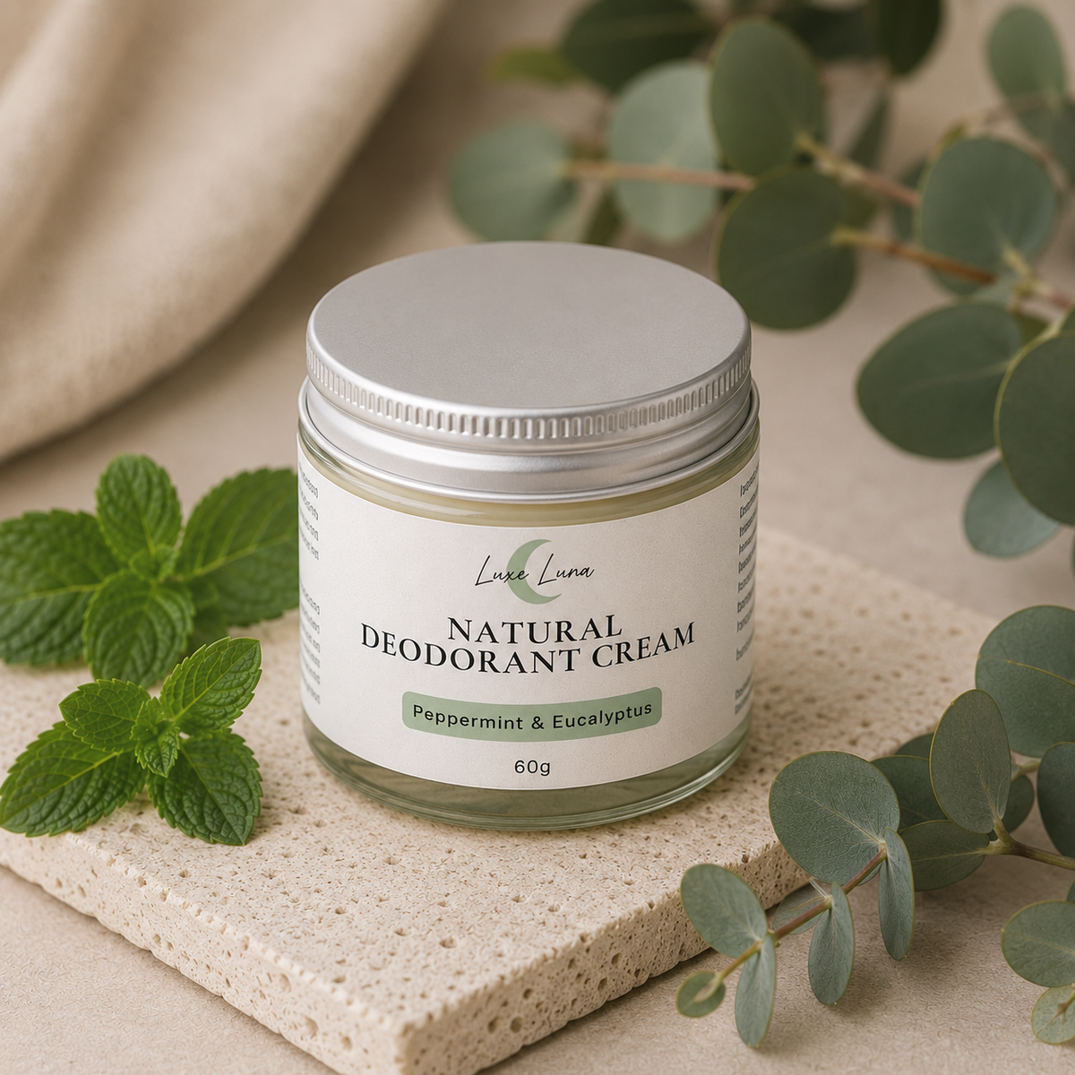 Natural Deodorant Cream - Peppermint & Eucalyptus