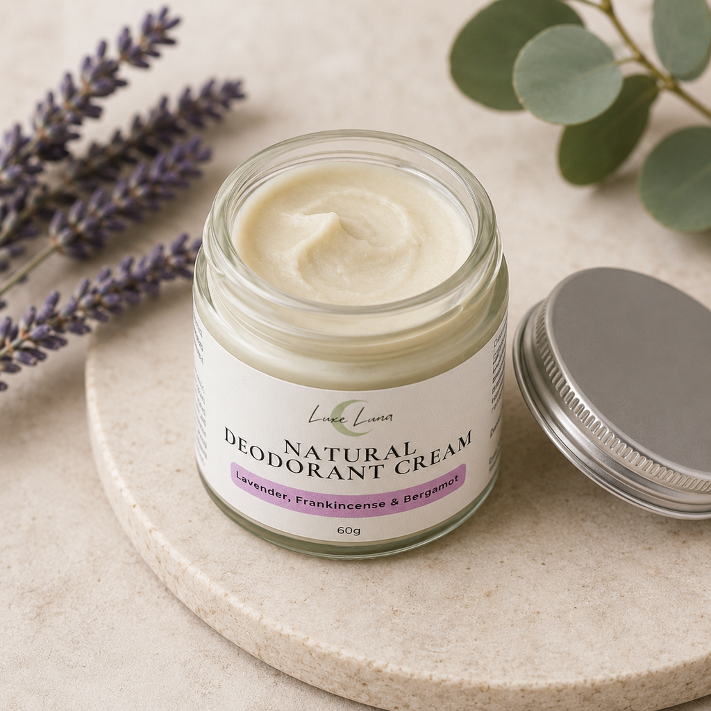Bicarb Free Natural Deodorant Cream - Lavender, Frankincense & Bergamot