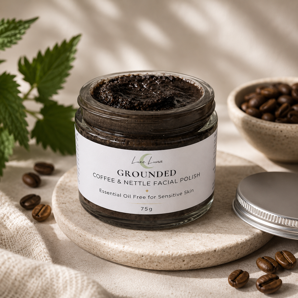 Coffee & Nettle Facial Polish / Scrub for Sensitive Skin | Fragrance Free
