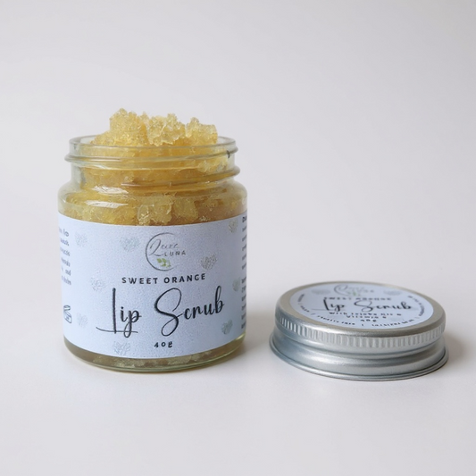 Sweet Orange Natural Lip Scrub - 40g Glass Jar